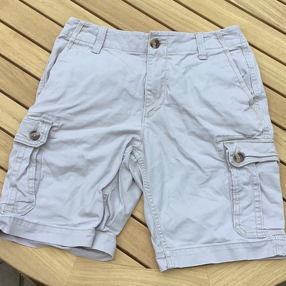 Khaki cargo shorts
